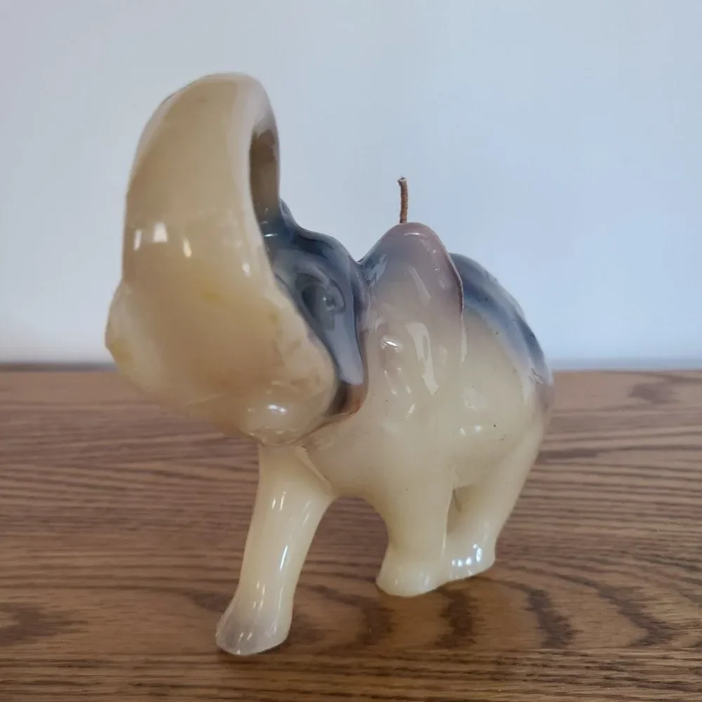 Vintage Novelty Wax Candle - ELEPHANT - Vintage Rare UNIQUE - Unlit